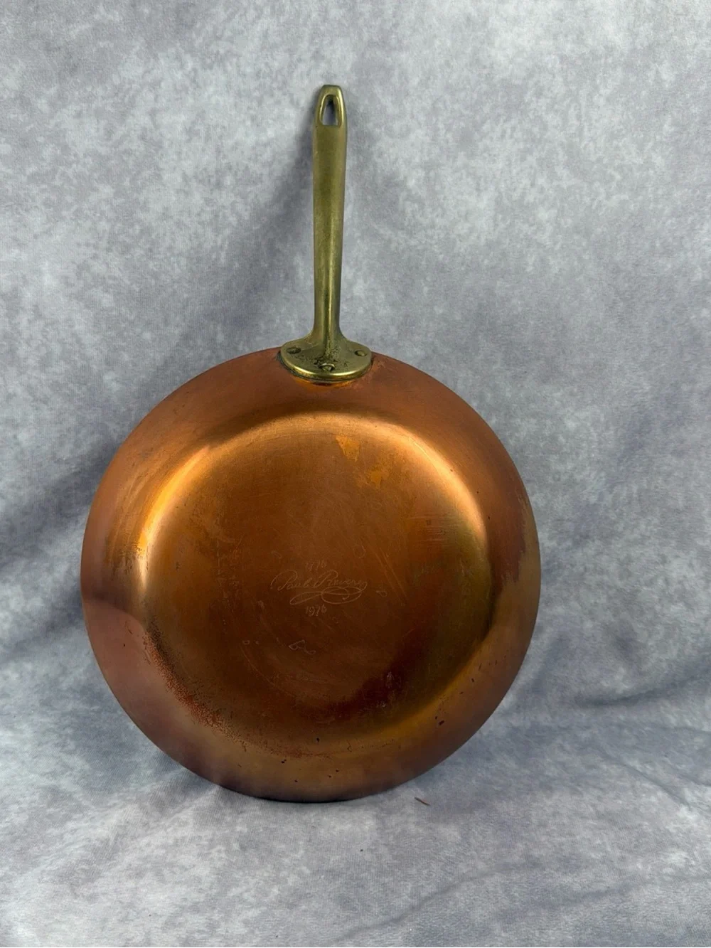 VTG Paul Revere 1776-1976 Copper 10.5” Skillet Sauté Frying Pan Brass Handle